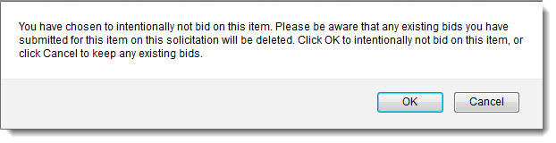 You have chosen to intentionally not bid on this item...